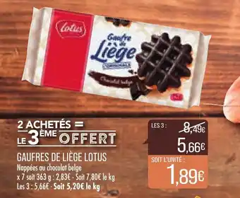 Match Gaufres de liège lotus offre