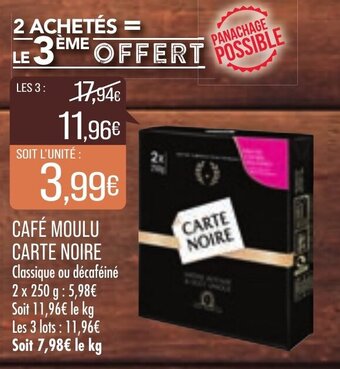 Café moulu carte noire
