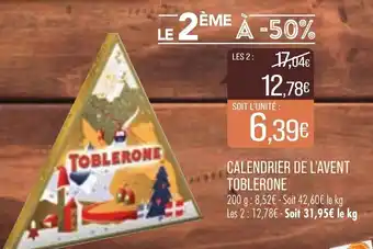 Calendrier de l'avent toblerone