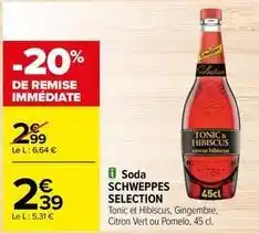 Carrefour Drive Schweppes - soda selection offre