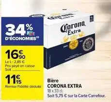 Carrefour Drive Corona - bière extra offre