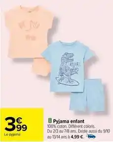 Carrefour Drive Pyjama enfant offre