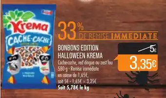 Match Bonbons edition halloween krema offre