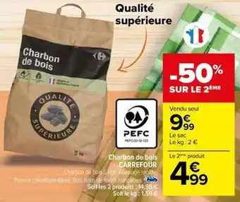 Carrefour Drive Carrefour - charbon de bois offre