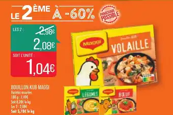Match Bouillon kub maggi offre