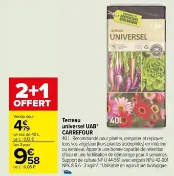 Carrefour Drive Carrefour - terreau universel uab offre