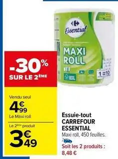 Carrefour Drive Carrefour - essuie-tout essential offre