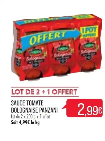 Match Sauce tomate bolognaise panzani offre