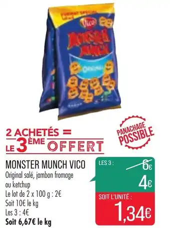 Match Monster munch vico offre