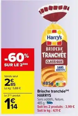 Carrefour Market Harry's - brioche tranchée offre