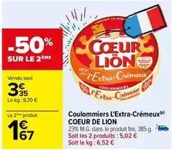 Carrefour Coeur de lion - coulommiers l'extra-crémeux offre