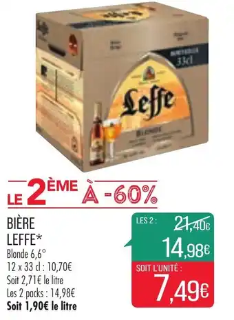 Match Bière leffe offre