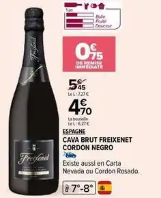 Carrefour Freixenet - cava brut cordon negro offre