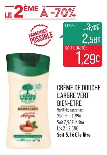 Crème de douche l'arbre vert bien-etre