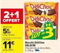 Carrefour Delacre - biscuits délichoc offre