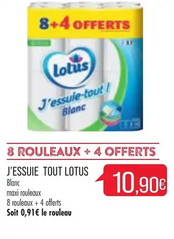 Match J'essuie tout lotus offre