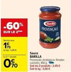 Carrefour Barilla - sauce offre