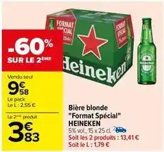 Carrefour Heineken - bière blonde format spécial offre