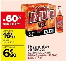 Carrefour Desperados - bière aromatisée offre