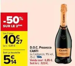 Carrefour Canti - d.o.c. prosecco offre