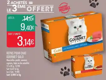 Match Repas pour chat gourmet gold offre