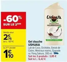 Carrefour Ushuaia - gel douche offre