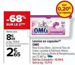Carrefour Omo - lessive en capsules offre