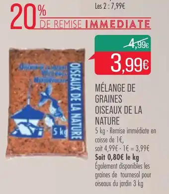 Match Mélange de graines oiseaux de la nature offre