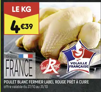 Leader Price Poulet blanc fermier label rouge prêt à cuire offre