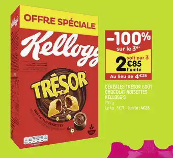 Leader Price Céréales trésor goût chocolat noisettes kellogg's offre