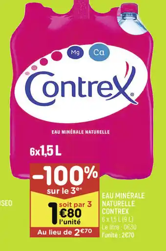 Leader Price Eau minérale naturelle contrex offre