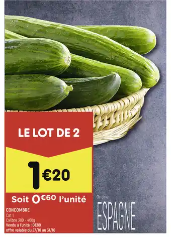 Leader Price Concombre offre