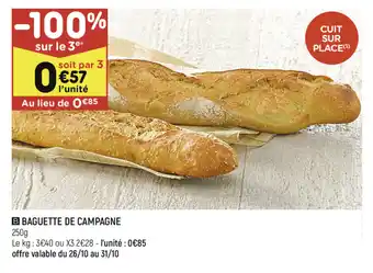 Leader Price Baguette de campagne offre