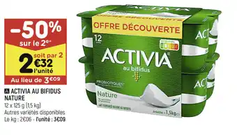 Leader Price Activia au bifidus nature offre