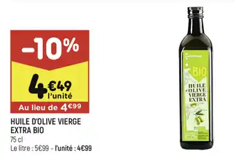 Leader Price Huile d'olive vierge extra bio offre