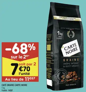 Leader Price Café grains carte noire offre