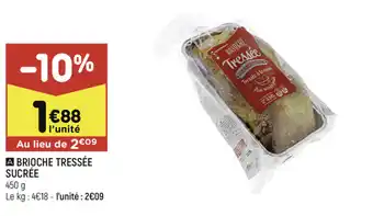 Leader Price Brioche tressée sucrée offre