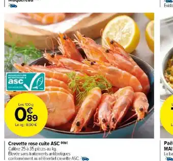 Carrefour Market Crevette rose cuite ASC offre