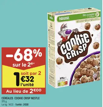 Leader Price Céréales cookie crisp nestle offre