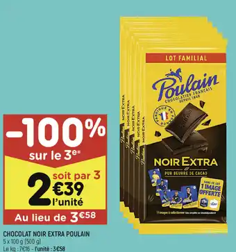 Chocolat noir extra poulain