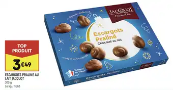 Leader Price Escargots praline au lait jacquot offre