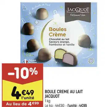 Leader Price Boule creme au lait jacquot offre