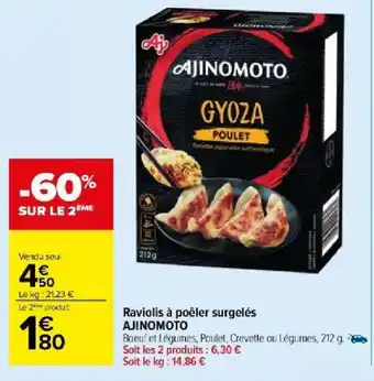 Carrefour Market Raviolis à poêler surgelés AJINOMOTO offre