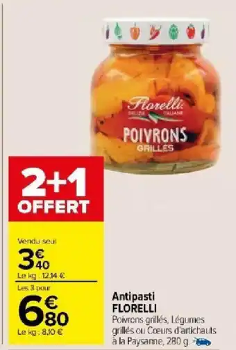 Carrefour Market Antipasti FLORELLI offre