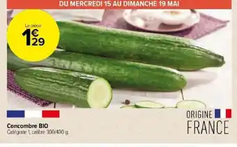 Carrefour Contact Concombre BIO offre