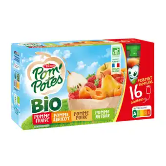 Carrefour POM'POTES Gourdes Bio Format Familial offre