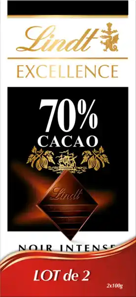 Carrefour LINDT EXCELLENCE Tablettes de chocolat noir offre