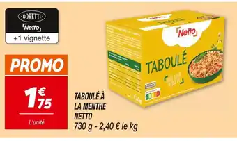 Netto NETTO TABOULÉ À LA MENTHE offre