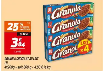 Netto LU GRANOLA CHOCOLAT AU LAIT offre