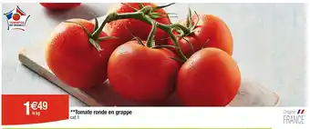 Cora x Carrefour Tomate ronde en grappe offre